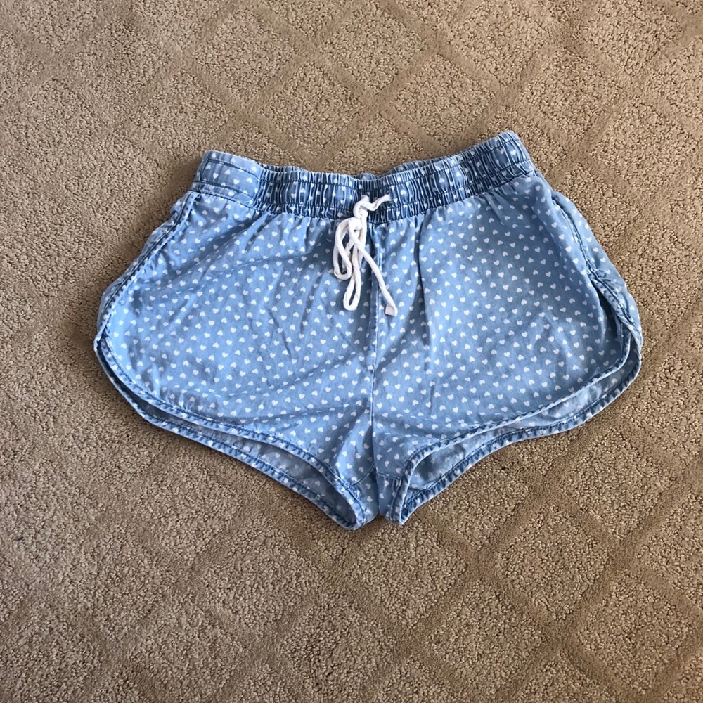 Forever 21 polka dot denim shorts
